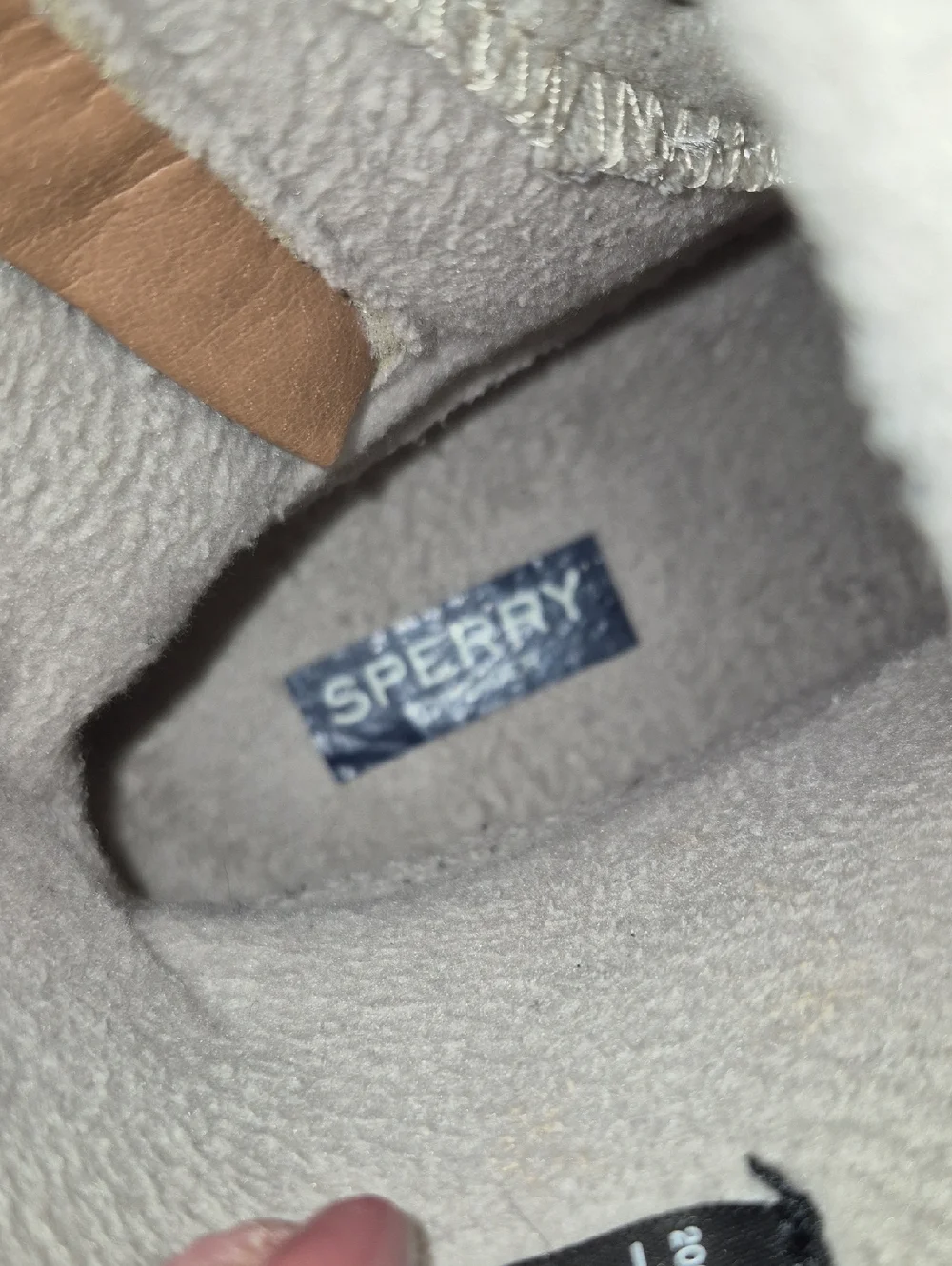 Sperry  Saltwater cream&gray Duck Boots. EC. 3M Thinsulate Womens Sz 10.(#2015S)